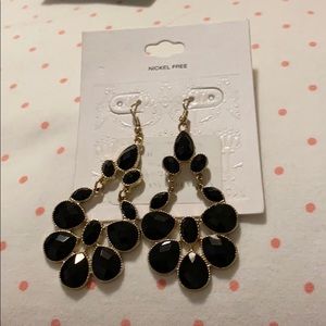 Black drop earrings
